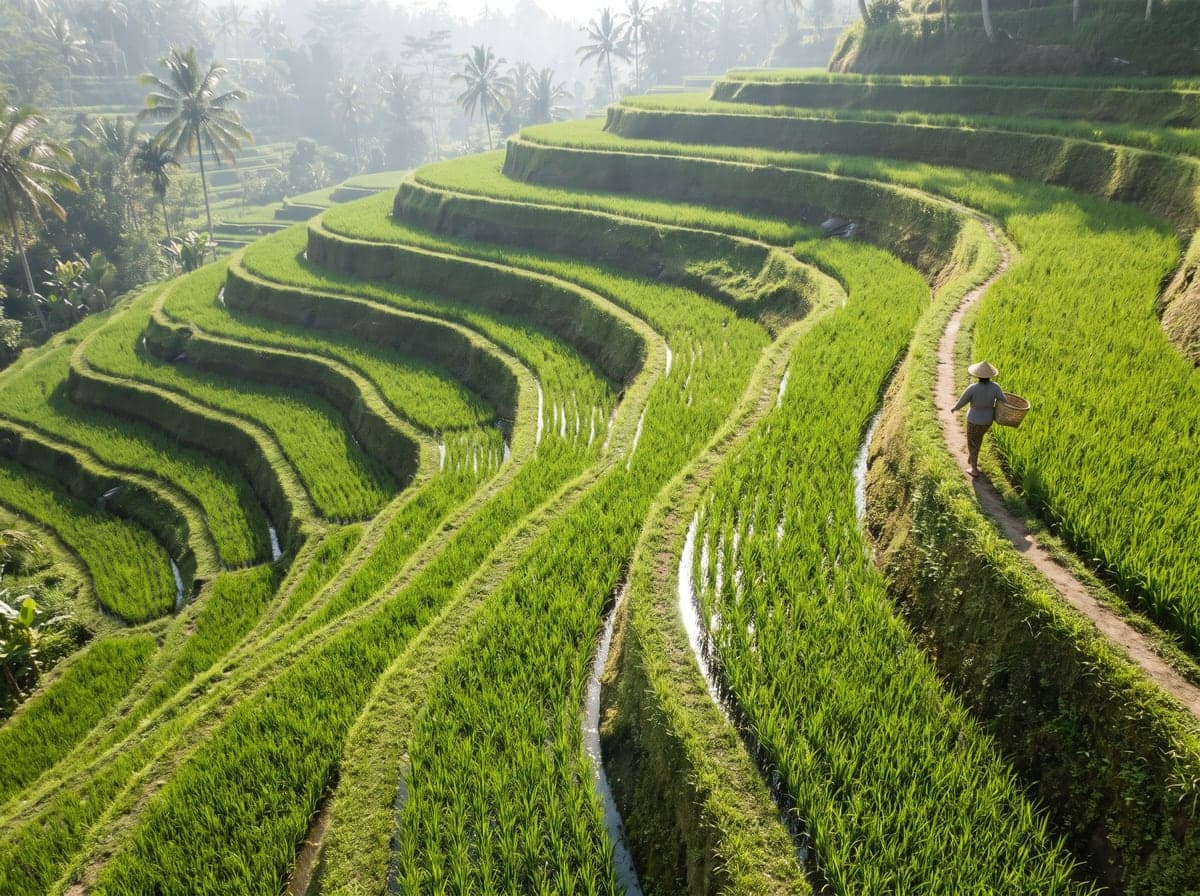 Terraced rice paddies in Ubud, Bali