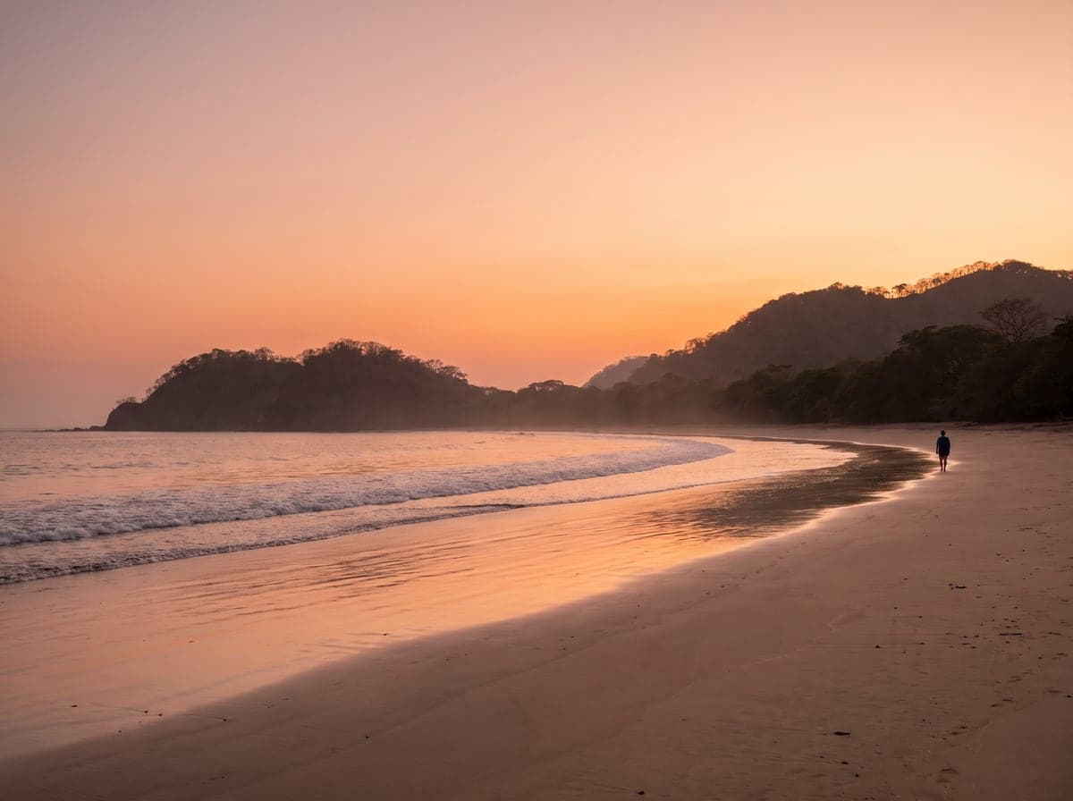 Pacific sunset over Playa Hermosa in Guanacaste, Costa Rica
