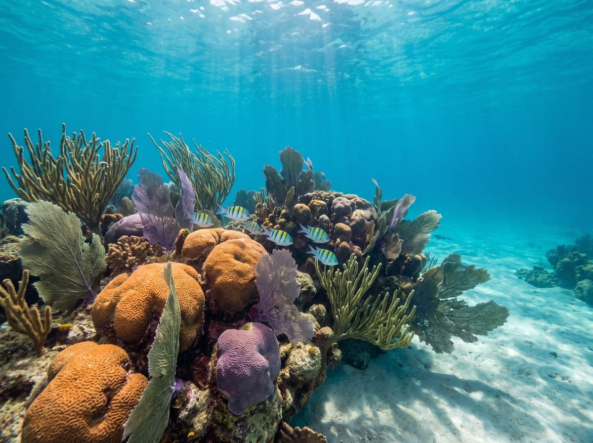 Coral reef and tropical fish off the coast of Curacao