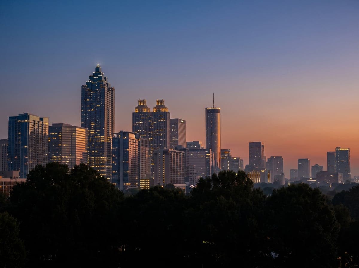 Atlanta skyline at dusk, Georgia