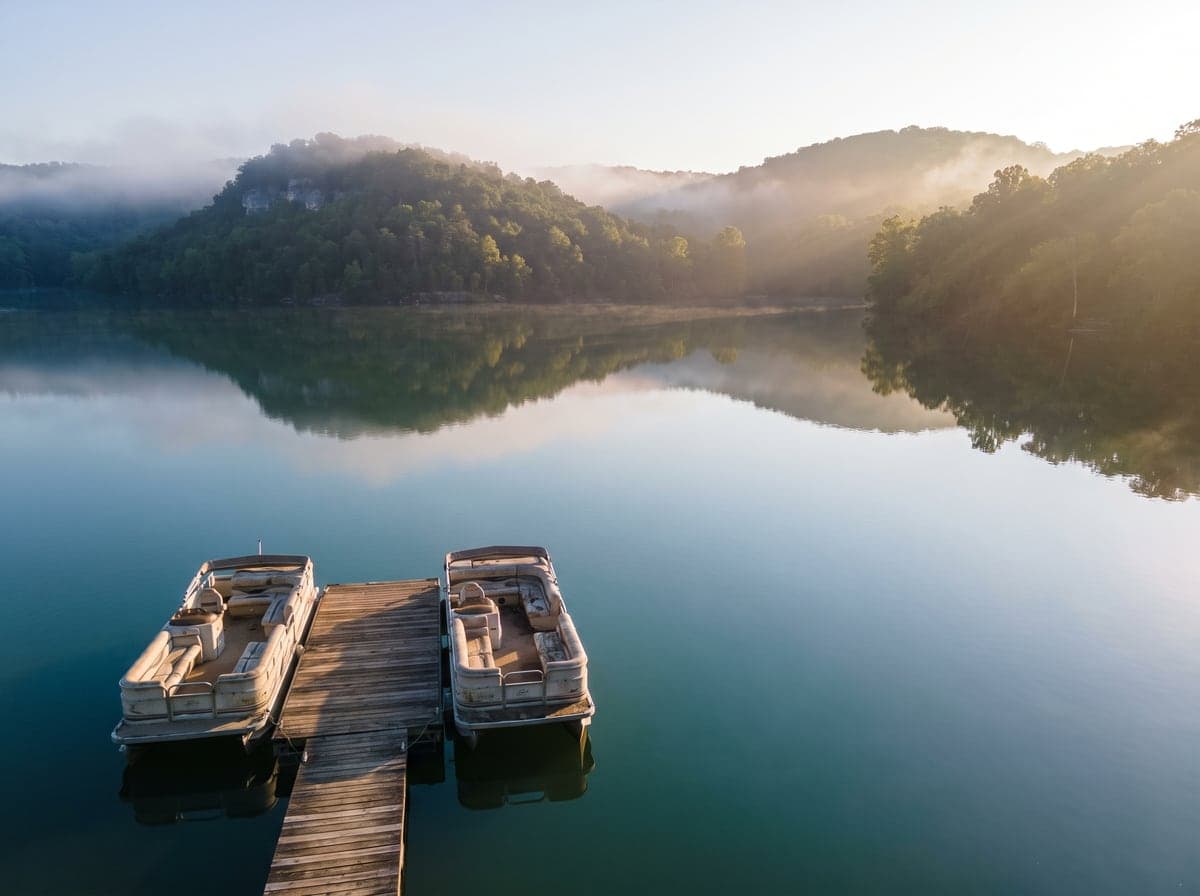 Table Rock Lake among the Ozark hills near Branson, Missouri