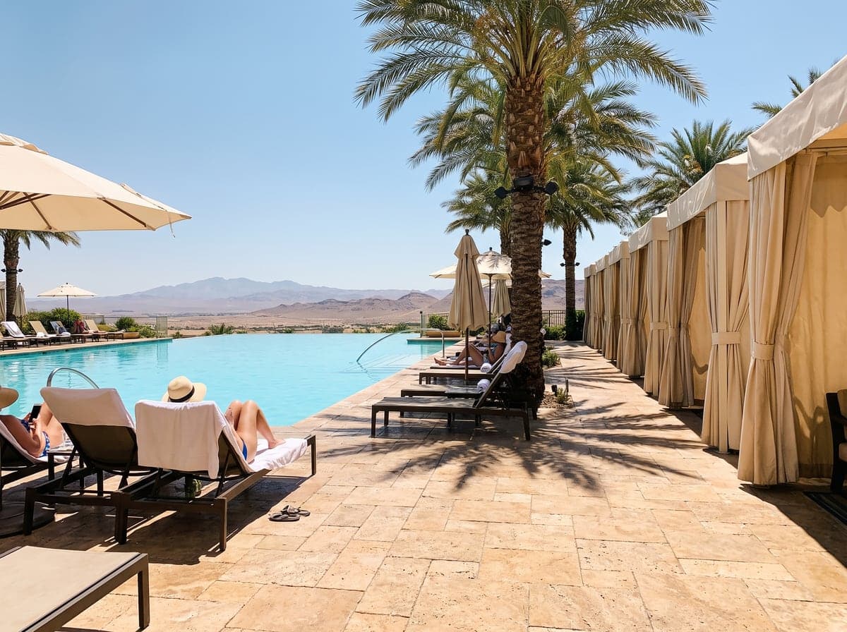 Resort pool deck in Las Vegas, Nevada