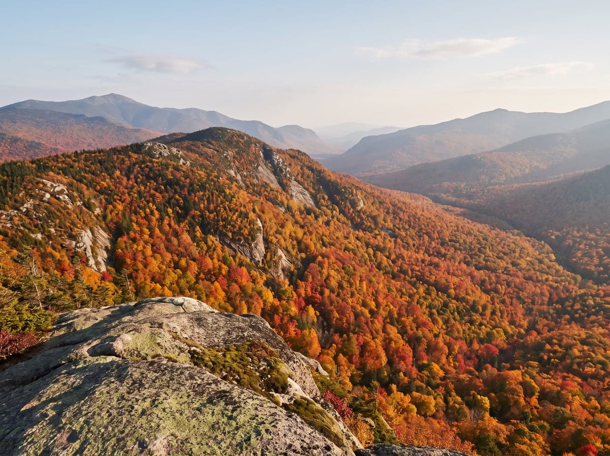White Mountains in fall color, New Hampshire