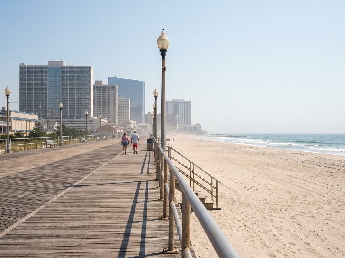 Atlantic City boardwalk and beach, New Jersey